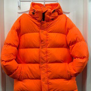 TNA Aritzia Super Puff Jacket Original in Size Medium Neon Orange! Barely worn!